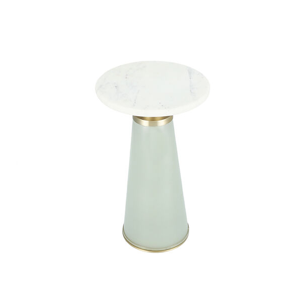Drinktable Glass Base White Marble Top 30 *51 cm image number 3