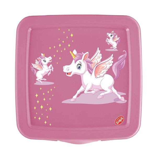 Snips sandwichbox unicorn 14.5*5.5cm, pink image number 3