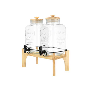 Alberto glass juice dispenser with base 2 pcs