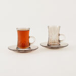 Dallaty 12 Piece Honey Glass Arabic Tea Cup Set image number 1