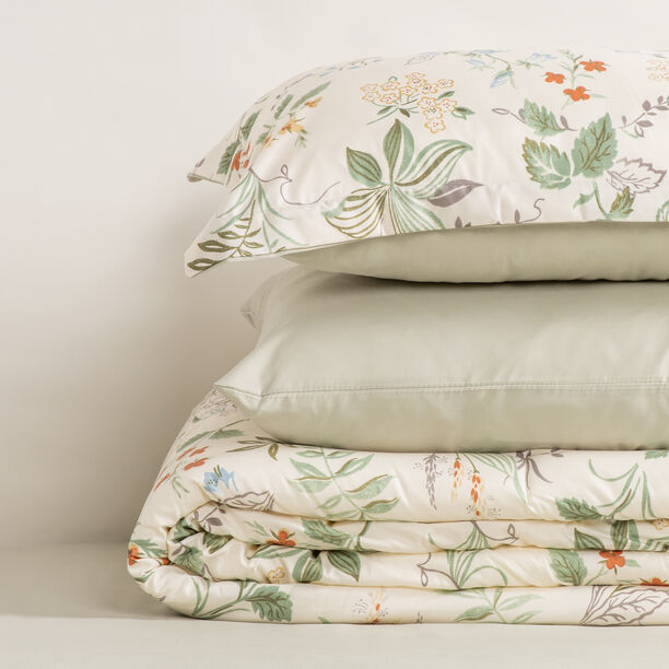 كوتاج طقم لحاف سرير ميكروفايبر 6 قطع فل بطبعة زهور صيفية، بيج 160*240سم image number 3