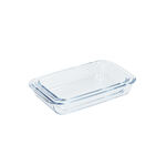 2 Piece Pentola Rectangle Glass Bakeware Set 1L+1.6L image number 2