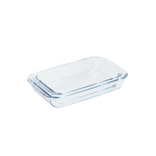 2 Piece Pentola Rectangle Glass Bakeware Set 1L+1.6L