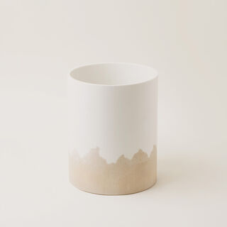 Homez sandstone waste bin, beige 20.7*20.7*25.2cm