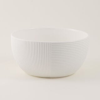 Alberto Ceramic Mixing Bowl Lines White 5.2L