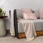 Cotton Knitted Throw Lilac image number 0