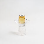 Homez Glass Diamond Oud Burner 12*12*15Cm, Brown image number 0