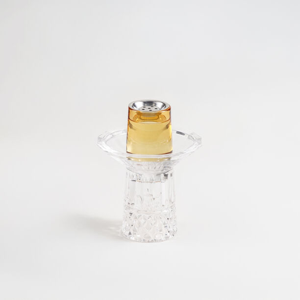 Homez Glass Diamond Oud Burner 12*12*15Cm, Brown image number 0