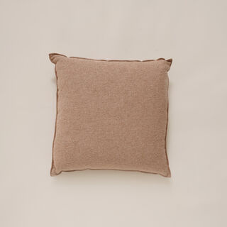 Cottage textured embroidered cushion beige 45*45cm