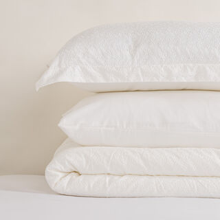 بوتيك بلانش طقم لحاف 5 قطع قطن مطرز أبيض كوين/فل 200*240 سم