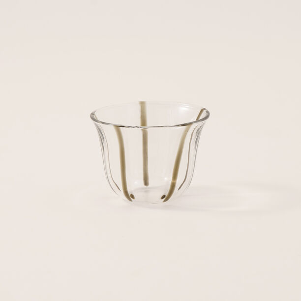 دلتي فناجين قهوة زجاج 6 قطع بخطوط سوداء image number 2