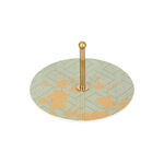Harmony 1 Tier Cake Stand With Gold Handle image number 2