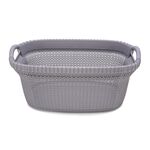 Knit Laundry Basket 37L Grey image number 0