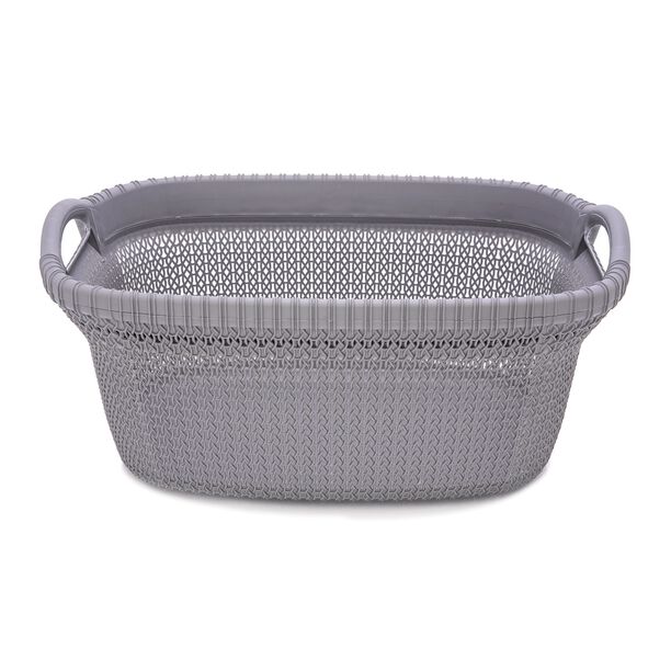 Knit Laundry Basket 37L Grey image number 0