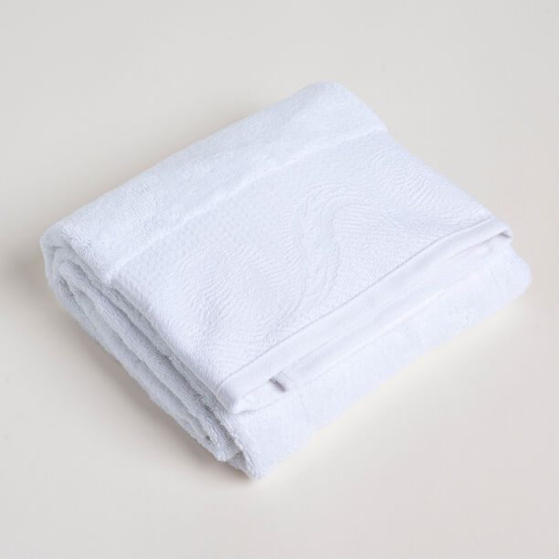 Cotton embroidered white bath towel,70*140 cm image number 2