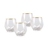 La Mesa Tumbler 4 Pieces Set Clear+Gold image number 0