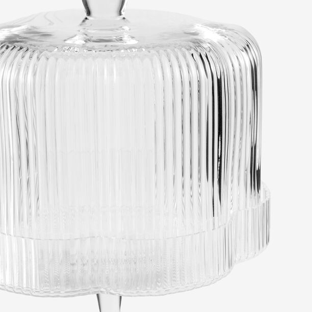 La Mesa glass cake stand with long base 30*17*9.5cm image number 3