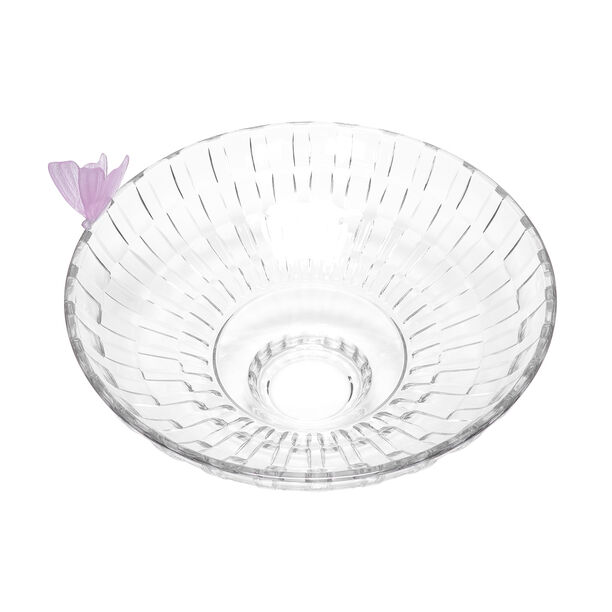 Glass Butterfly Bowl 1 Pc Crystal Pink image number 1