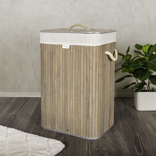 Bamboo Hamper Grey image number 0