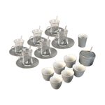 Zukhroof 28Pc Porcelain Tc Set Thumanya Gray Serve 6 image number 1