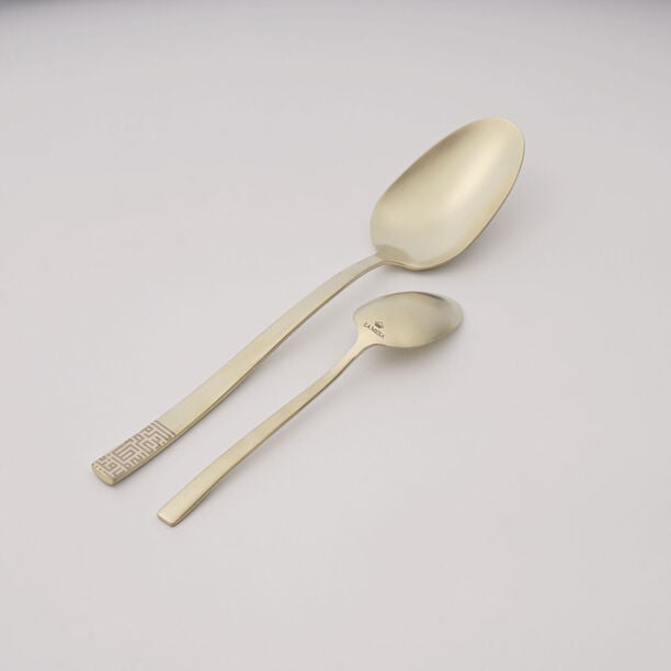 لاميسا طقم ملاعق مائدة بنقشة ليزر، ذهبي شامبين، 16 قطعة image number 2