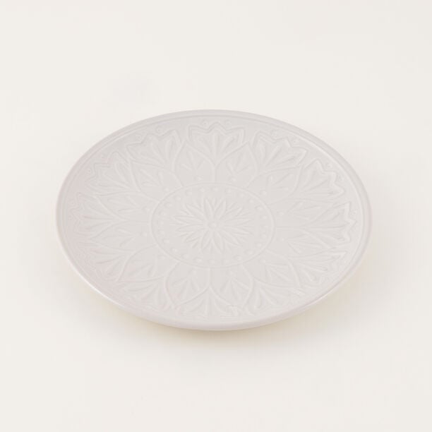 La Mesa stoneware dinner set with embossed pattern, white, 16 pieces image number 2