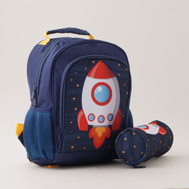 Small backpack with pencil case, 12 inches, Rocket image number 0