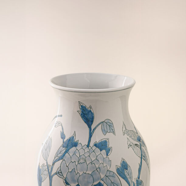 Homez blue and white ceramic vase 26*26*41 cm image number 3