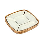 5Pcs Section Tray With Sea Grass Basket image number 1