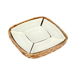 5Pcs Section Tray With Sea Grass Basket image number 0