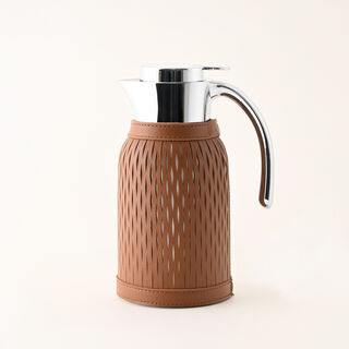 Dallaty brown leather vacuum flask 1.2L