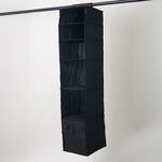 Homez polyester clothes organizer hanging organizer with 7 tiers and 3 drawers, black 32*62*32 image number 1