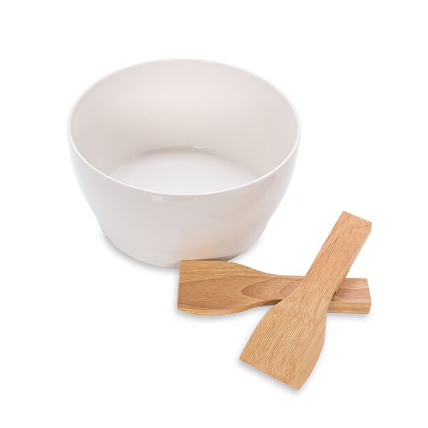 La Mesa Salad Bowl With Acacia Servers image number 1