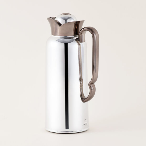 Dallaty Stainless Steel Saudi Coffee Thermos, White, 1L image number 0