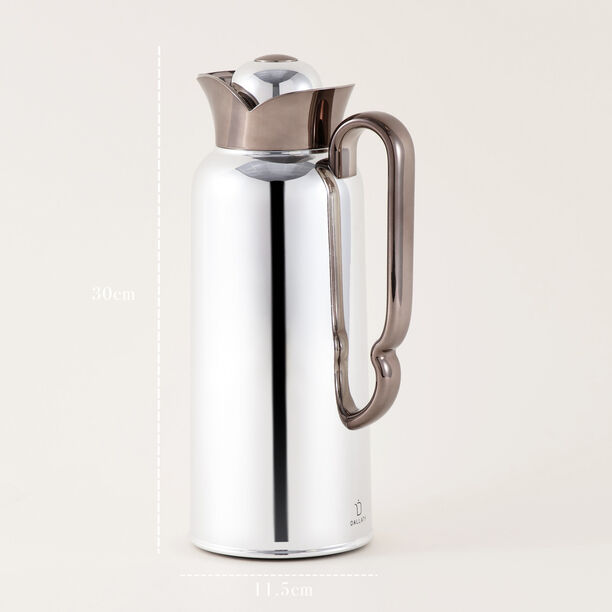 Dallaty Stainless Steel Saudi Coffee Thermos, White, 1L image number 2