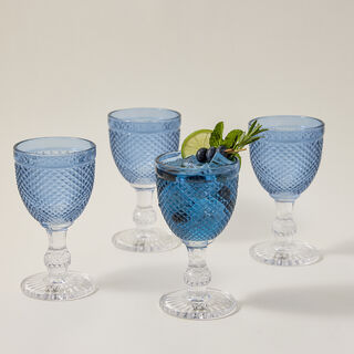 La Mesa 4 Piece Glass Stem Goblets