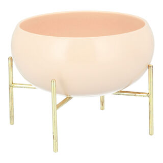 La Mesa 22Cm Salad Bowl Semi Matt Apricot W/Gold