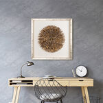 Wall Art Framed Object Golden Feather image number 0