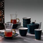 طقم شاي و قهوة لون أخضر غامق 28 قطعة من زخرف image number 5
