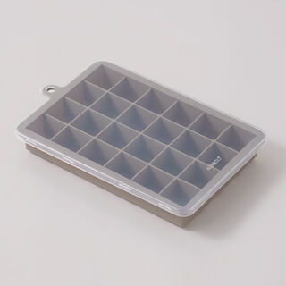 Alberto silicone ice cube mold 24 cubes with cover 19.8*12.7*3cm, grey