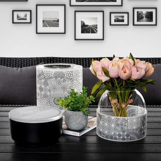 Abundance Round Vase Glass And Acrylic