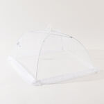 "Alberto ribbon lace foldable food cover 36cm, white image number 0