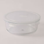 Alberto glass round food container 1300ml with lid vent image number 0