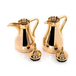  Dallety 2 Pieces Steel Vacuum Flask Set Gold