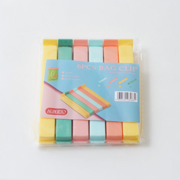 Alberto 6pcs bag clip set, 11*1.3*1.6cm image number 0