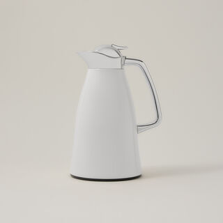 Dallaty vacuum flask chrome and white 1L