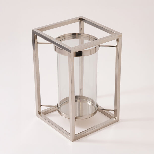 Homez stainless steel chrome candle holder 19.5*19.5*31cm image number 0