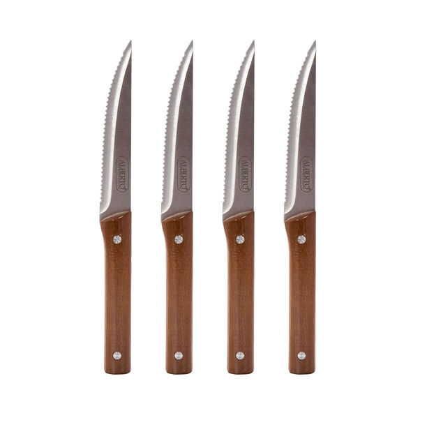 طقم سكاكين للستيك بمقبض خشبي 4 قطع من البرتو image number 0