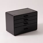 هومز منظم مستحضرات تجميل بلاستيك، أسود 23.6*15.3*17.1 سم image number 1