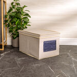 Fabric Storage Box With Lid & Transparent Side image number 0